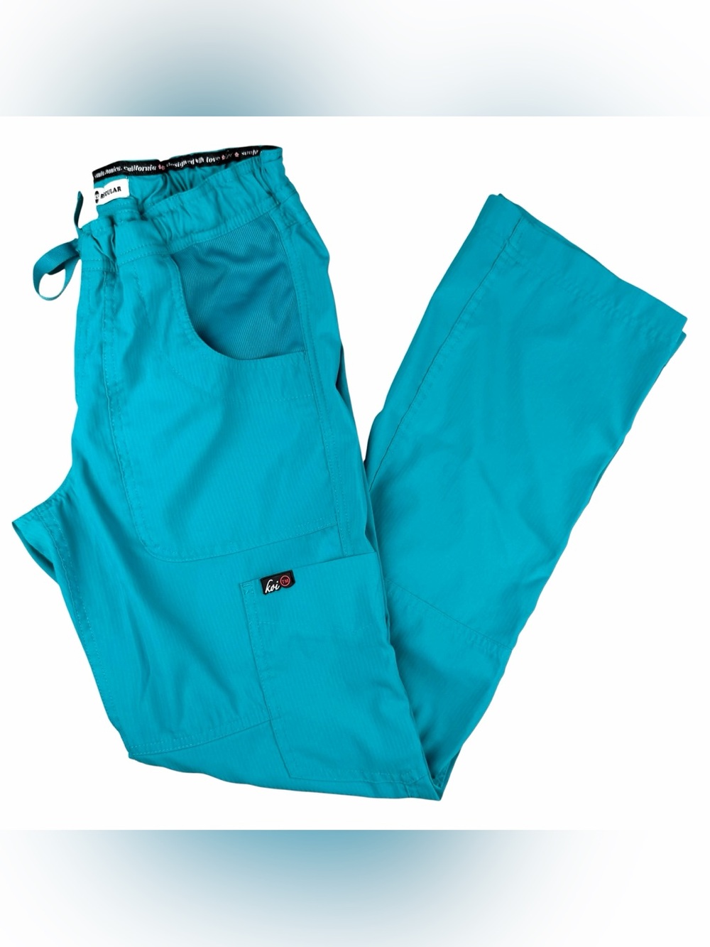 BUNDLE OF 2 PAIR ✨ koi Lite Peace Women's 6-Pocket Drawstring Scrub Pant XS Teal